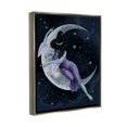thumbnail image 3 of Stupell Industries Moon Witch Starry Night Sky Painting Luster Gray Floating Framed Canvas Print Wall Art, Design by Grace Popp, 3 of 6