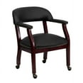 thumbnail image 2 of EMMA + OLIVER Open Back Conference Desk Chair with Casters, Black, 2 of 12