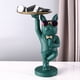 thumbnail image 2 of 1 bandeja decorativa para guardar figuras de bulldog, lindas esculturas de animales, dulces. Verde, 2 of 8