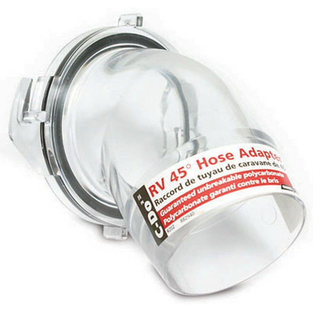 2PC Clear 45 Degree RV Sewer Hose Adapter