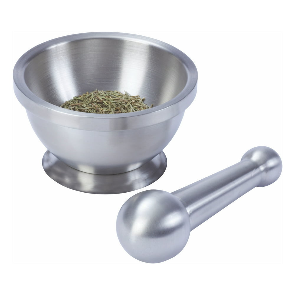 HealthSmart Stainless Steel Mortar and Pestle