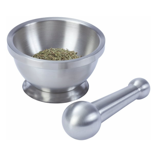 HealthSmart Stainless Steel Mortar and Pestle