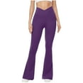 thumbnail image 5 of Flare Leggings For Women High Waist Bootleg Flare Yoga Pants Elastic Comfort No Front Seam, 5 of 7