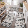 thumbnail image 2 of Blue Geometric Triangle Circle Pattern Kitchen Rugs Sets Of 3,Kitchen Runner Rugs Non Skid Washable,Decorative Kitchen Floor Mats for Kitchen,Sink,Laundry,17"x30"+ 17"x47" + 17"x59", 2 of 6