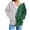 13#Green, variant on Heisall Womens Hoodie Solid Color Pocket Zipper Long Sleeve Hooded Casual Loose Fashion