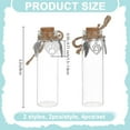 thumbnail image 2 of 4pcs Pet Hair Keepsake Bottle Dog Cat Clear Hair Memorial Mini Glass Vial with Angel Wings Pet Fur Locket Bottle with Heart Paw Ornaments for Pet Loss Sympathy Gift Pet Ashes Hair Storage Clear DIY, 2 of 5
