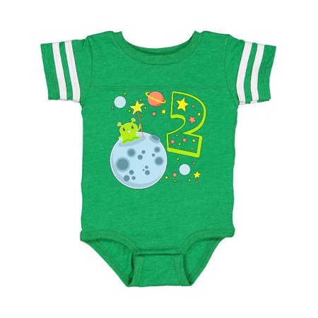 

Inktastic Cute Second Birthday Alien in Space Gift Baby Boy or Baby Girl Bodysuit