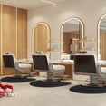 thumbnail image 2 of 3ft x 4.5ft Salon Mat for Hair Stylist, Barber Shop Salon Chair Mats, 1/2" Thick Comfort Anti-Fatigue Floor Mat, Round, 2 of 17