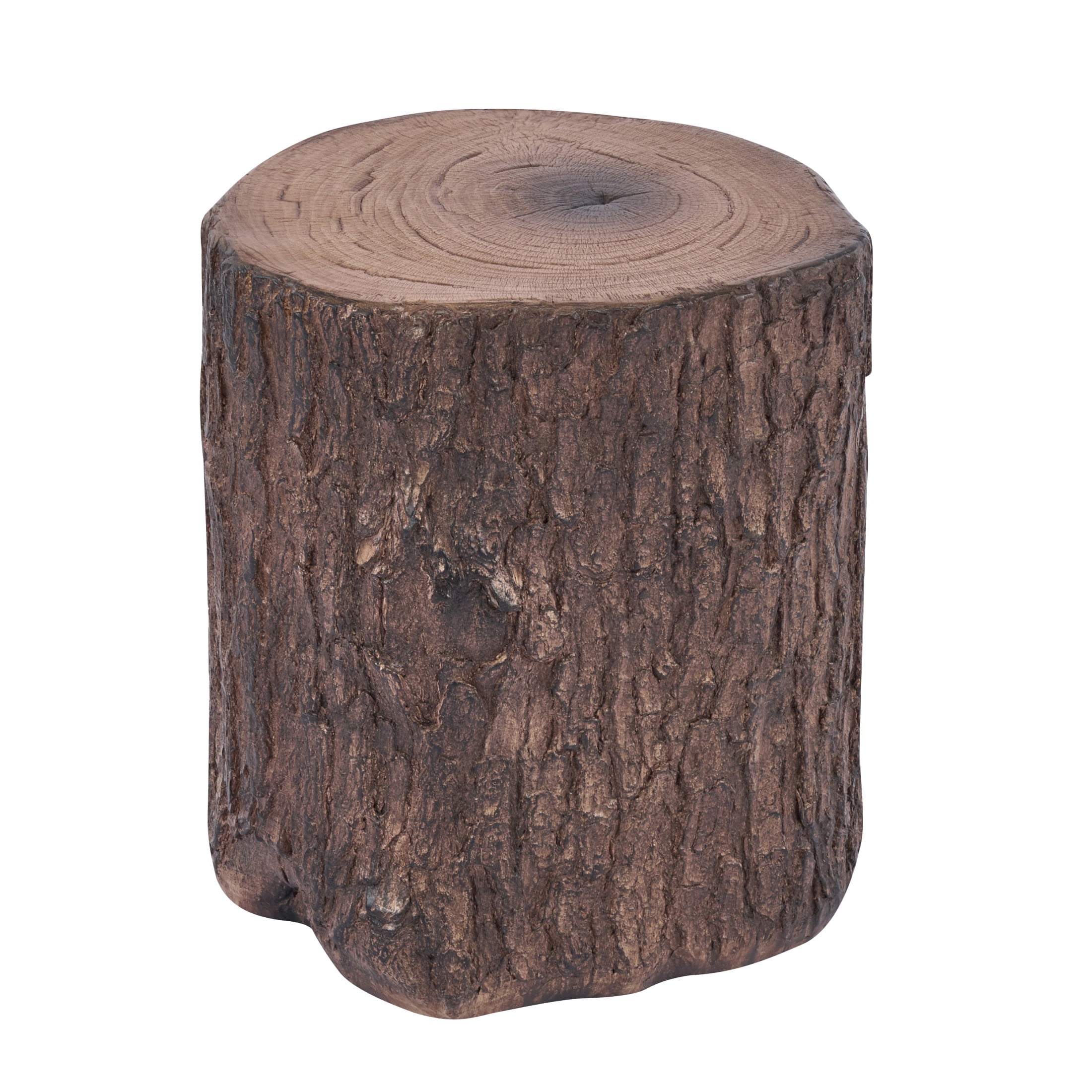 Christopher Knight Home 15.3” Tree Stump Side Table, MGO Accent Table with Realistic Wood Texture, Brown