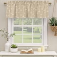 thumbnail image 2 of 2 Pack Beige Floral Valances for Windows Bedroom Living Room Window Treatments, Vintage Spring Botanical Flowers Rod Pocket Valance Drapes Short Kitchen Curtains Over Sink 42"x18", 2 of 8