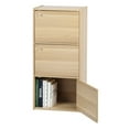thumbnail image 2 of IRIS USA 3 Tier Cabinet with Magnetic Doors, Natural, 2 of 6