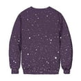 thumbnail image 6 of Women's Crewneck Sweatshirts Casual Long Sleeve Shirts Fashion Sparkle Printed Blouses Fall Casual Solid Color Pullover Tops Womens Outfits, 6 of 8