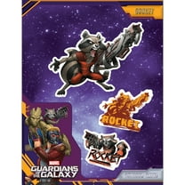 Marvel Guardians of The Galaxy Rocket Raccoon Decals - Set of 3 Vinyl Stickers for Laptop Computer Skateboard Car - Marvel Stickers for Kids and Adults