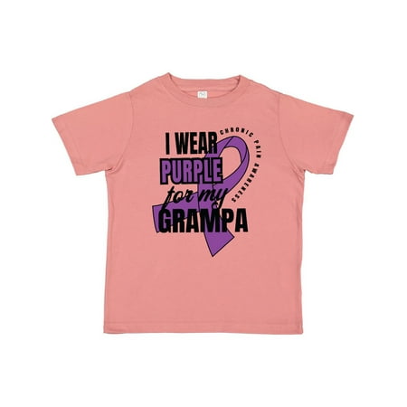 

Inktastic Chronic Pain I Wear Purple For My Grampa Gift Toddler Boy or Toddler Girl T-Shirt