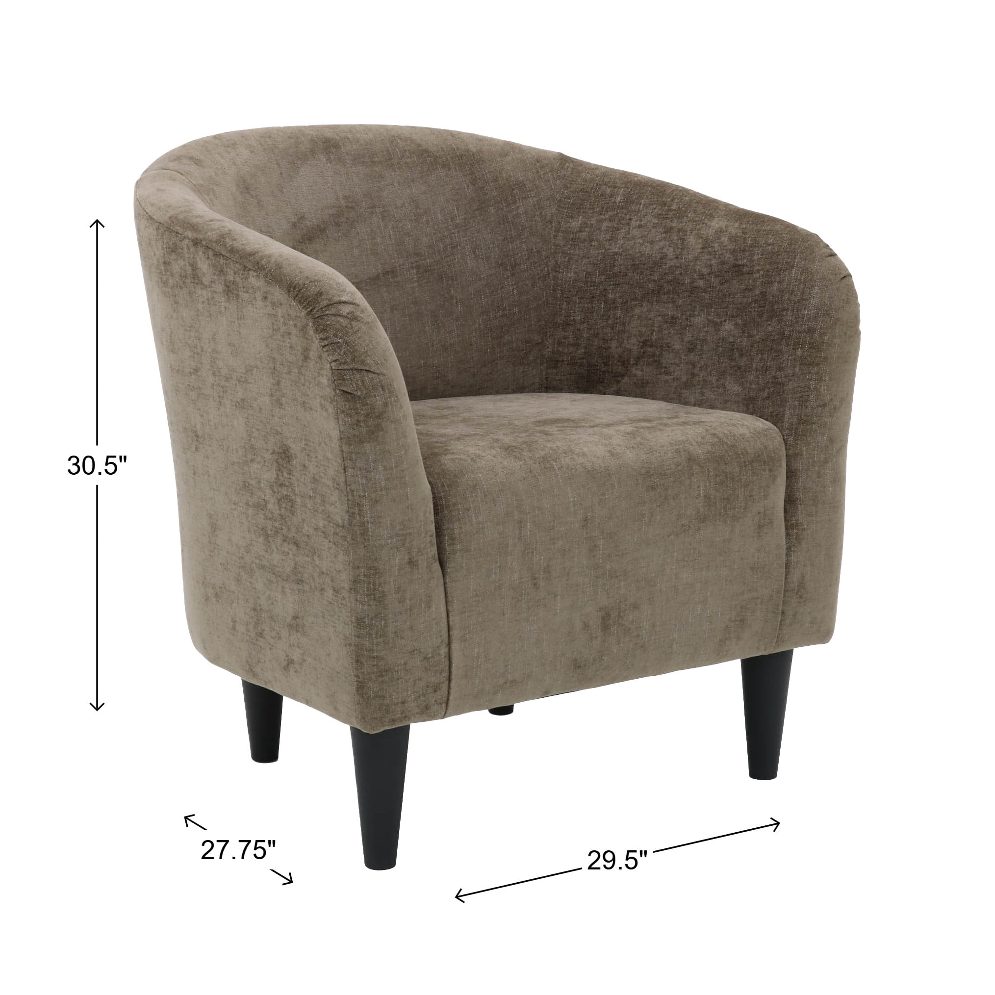 Mainstays Rolled Tub Acccent Chair, Saganaga Mink