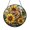Acrylic 3.5 Inch, variant on Cute Lizard Embracing Sunflower Stained Glass Style Window Hanging Suncatcher, Cheerful Reptile Lover Gift