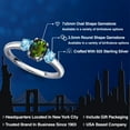 thumbnail image 2 of Gem Stone King 925 Sterling Silver Tourmaline Green Mystic Topaz and Swiss Blue Topaz Engagement Ring for Women | 1.20 Cttw | Oval 7X5MM | Gemstone November Birthstone | Size 6, 2 of 6