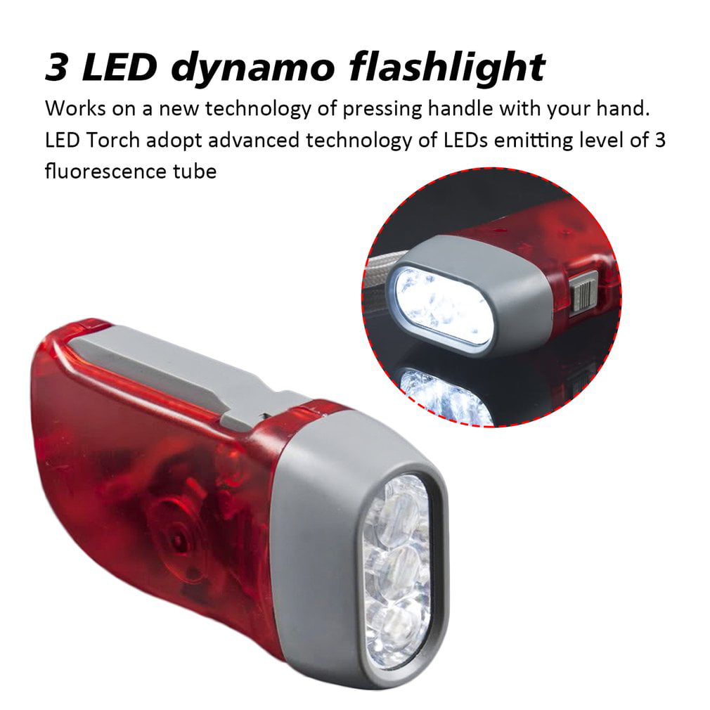 3 LED WIND UP RECHARGEABLE DYNAMO TORCH 