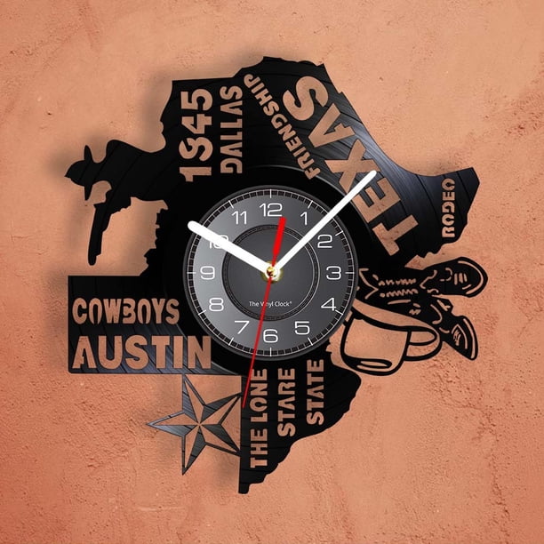 Fiudx Reloj de Pared con Disco de Vinilo, Diseño Retro Nostálgico, Movimiento Silencioso, Vinilo Único, Decoración Moderna para El Hogar, Sala de Estar U Oficina, Tamaño de 30 Cm, Funciona con Pilas.