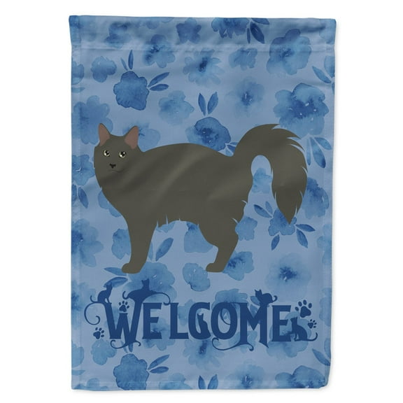 Carolines Treasures CK4929CHF Nebelung 3 Cat Welcome Flag Canvas House Size Large multicolor