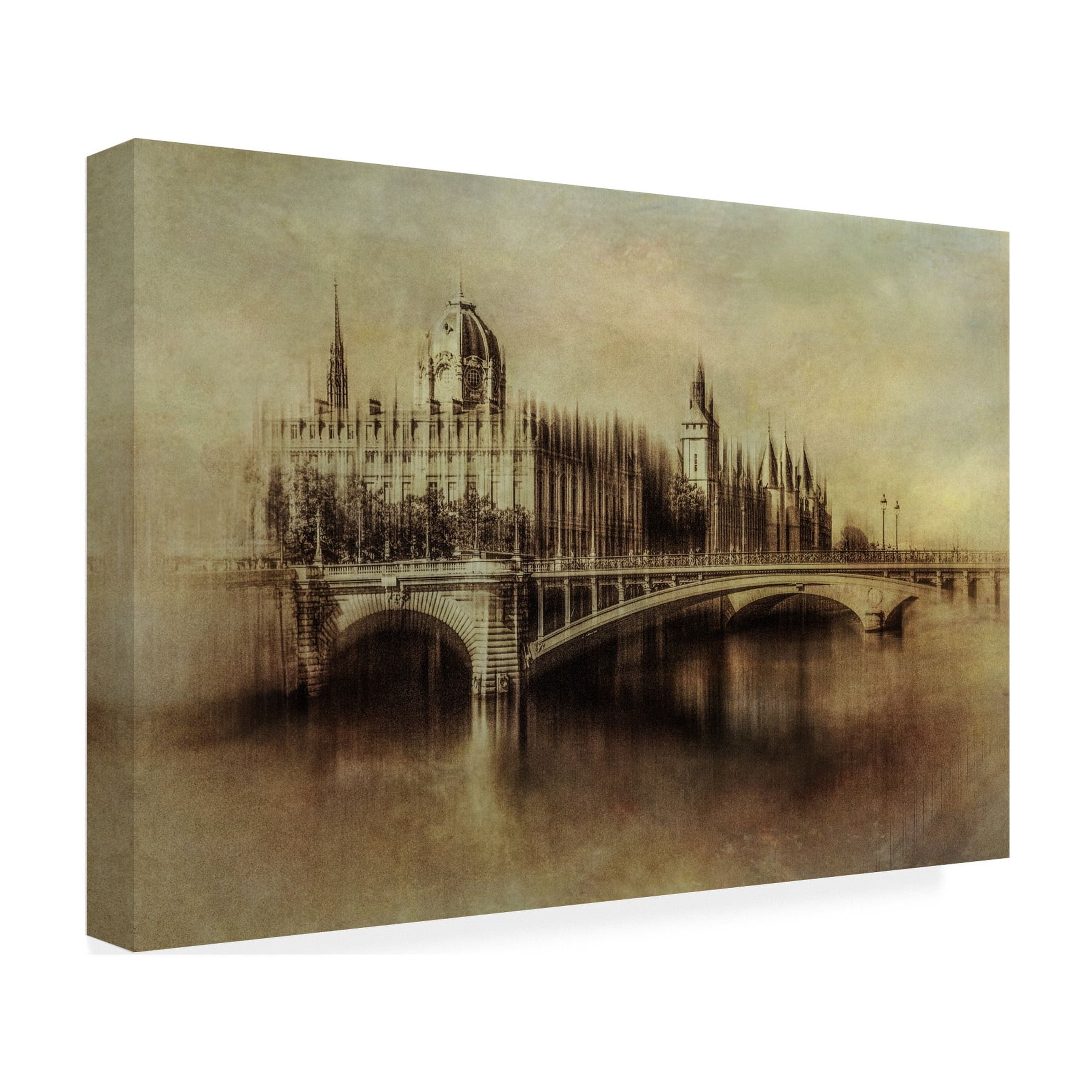 Canvas Wall Art - Orkidea W. 'La Conciergerie' Wall Art for Living Room, Bedroom, or Office Décor by Trademark Fine Art - 32 x 22 Inches - 32x22