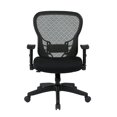 thumbnail image 3 of SpaceGrid Back Office Chair with Flip Arms in Black Fabric, 3 of 9