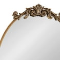 thumbnail image 3 of Kate and Laurel Arendahl Traditional Vertical Oval Wall Mirror, 24 x 36, Antique Gold, Vintage Glam Baroque-Inspired Round Bathroom Vanity Mirror with Ornate Crown, 3 of 7
