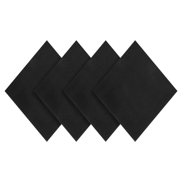 Uxcell 4 Pcs 4x4x1/8 pulgadas Acolchado de espuma adhesiva Hoja de espuma de celda cerrada, Negro