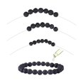 thumbnail image 4 of Kits de piedras de lava DENGXMXG espaciadores cuentas pulsera cuerda elástica para aceites esenciales difusos, 4 of 5