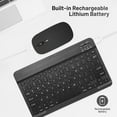 thumbnail image 2 of ARCTICICE 10" Wireless Keyboard and Mouse Combo, Ultra-Slim 78 Keys bluetooth Keyboard for Tablet, Suitable for Windows Mac IOS Android Devices, Black, 2 of 7