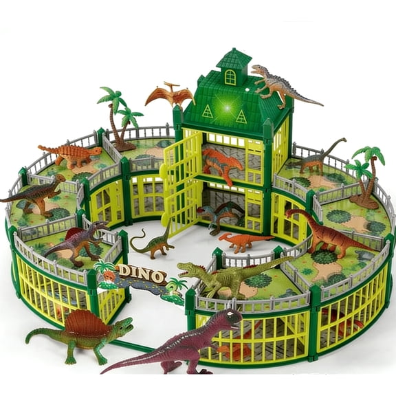 JoyStone 10 Rooms DollHouse, Huge Dollhouse Playset with LED Lights, Dolls, Furnitures, Accessories with Play Mat DIY Pretend Play Toys Gifts for Kids