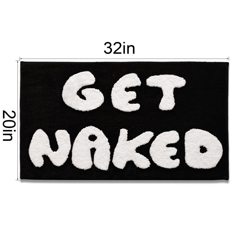 Pink Get Naked Bath Mat, Non-Slip Bathmat, Fun Quotation Anti Slip Toilet  Mat, Soft Thick Bathroom Carpet, Art Bathroom Mats, Best Bath Rugs, Hot  Shower Mat Non Slip, Toilet Rug – Feblilac