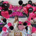 thumbnail image 4 of Globos de Cumpleaños Dreamy Space Rosa Fucsia, Negro y Rojo 45 cm y 30 cm, 4 of 6