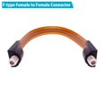 (Ultrathin Flat Coaxial Cable F Female to F Female Plug Jack Connector