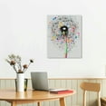 thumbnail image 2 of Whimsical Dandelion Art Print Whimsical Dandelion Art Print - 12x16" Colorful Seeds Blowing Canvas, Unframed Playful Nature Decor, 2 of 5