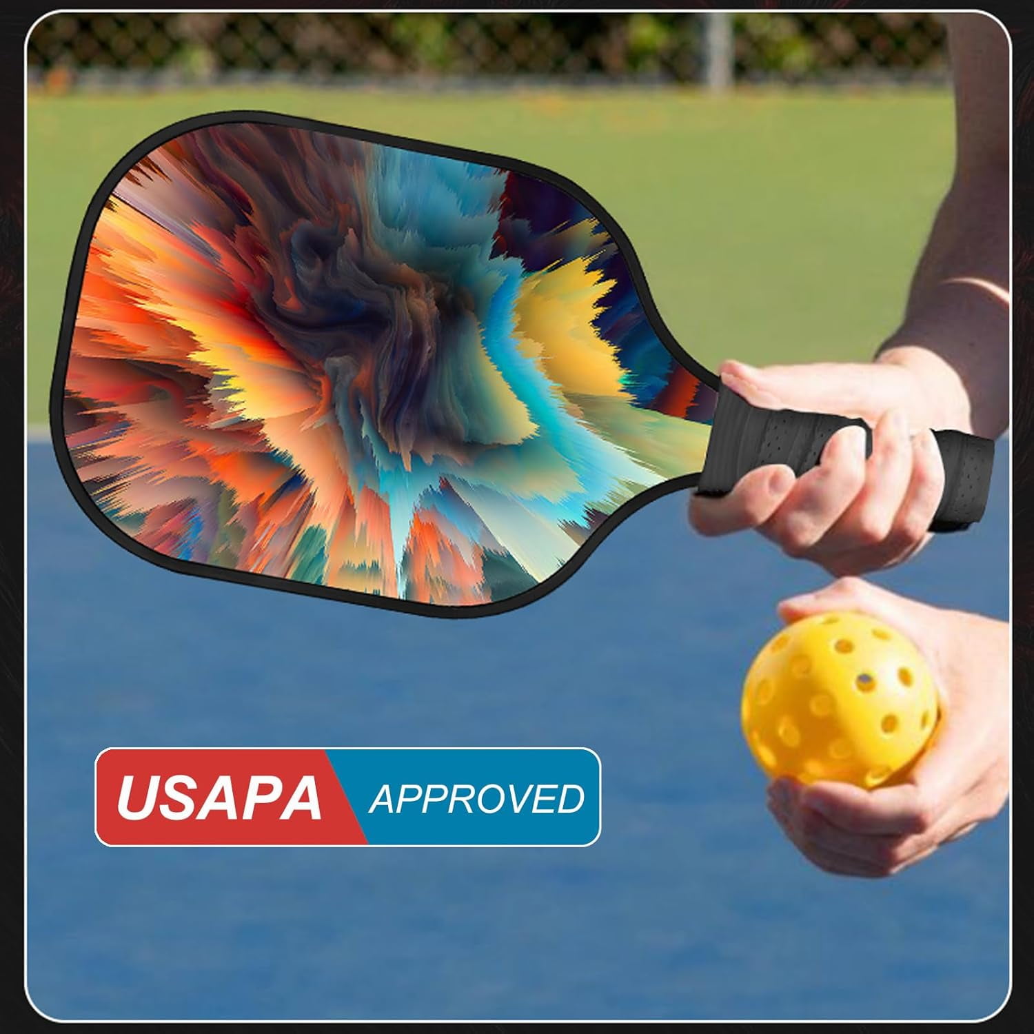 Pickleball Paddles, USAPA Approved Fiberglass Surface Pickleball Set with Pickleball Rackets, Pickleball Paddles Set ​for Men Women, It Is A Great Gift Option for Family, Loved Ones, and Friends.