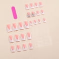 thumbnail image 3 of Fofosbeauty Press on Nails Tips, 24pcs Artificail Nails Tips Design, Duckbill French Flower Inlaid Diamond, 3 of 6