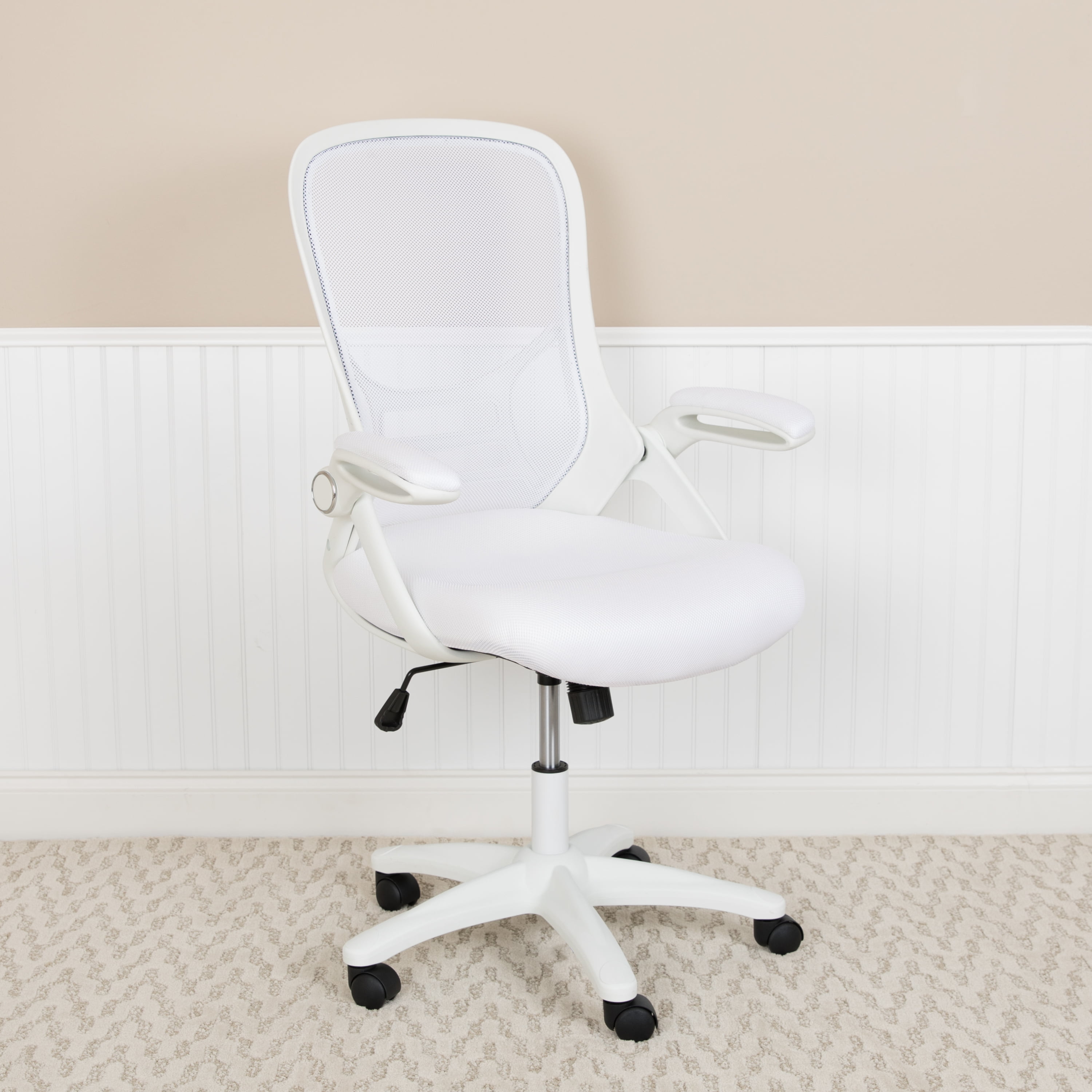 High-Back Office Chair in White - Walmart.com