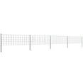 thumbnail image 2 of vidaXL Step-In Fence with Posts Zinc-coated Iron 164' 59/12/5.9, 2 of 23