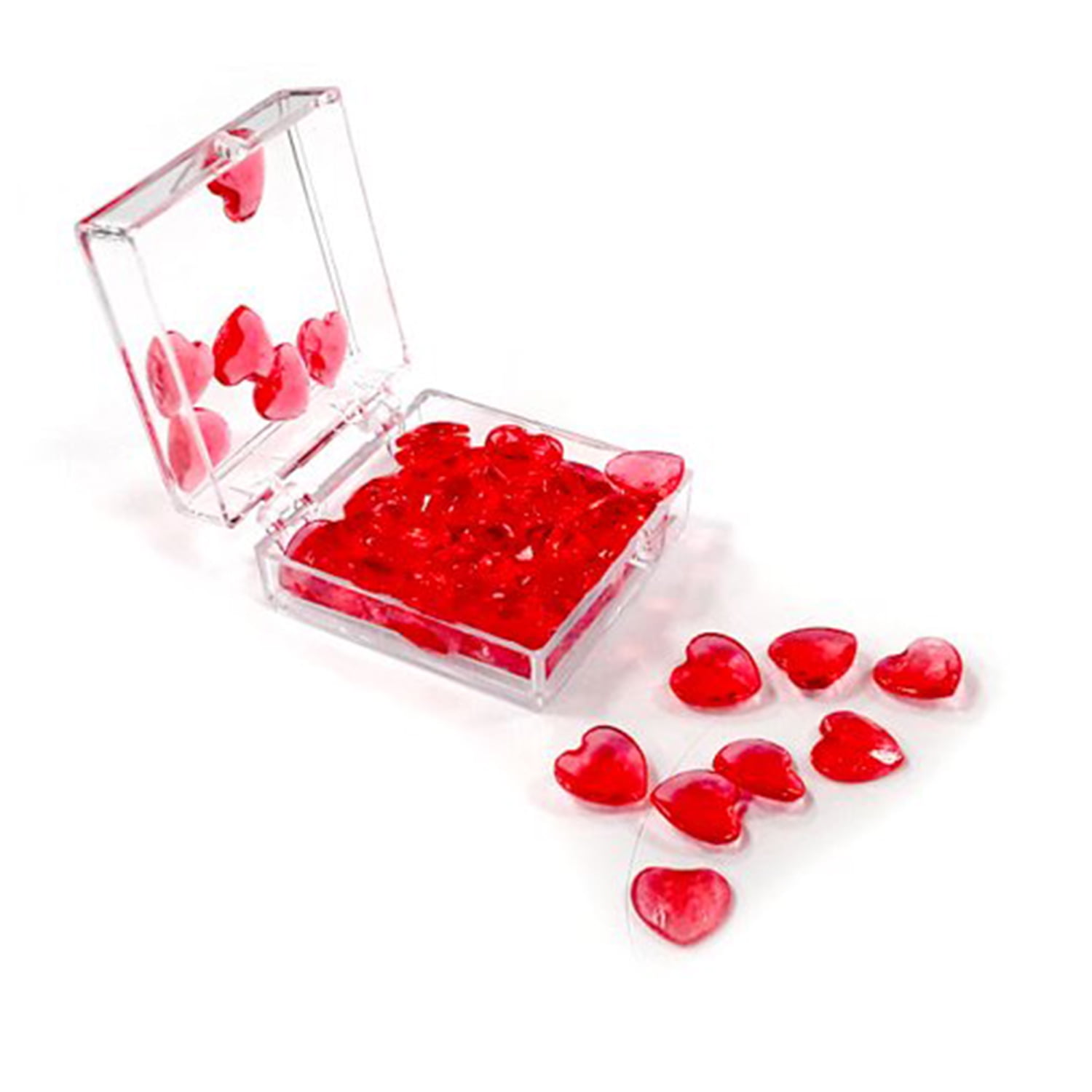 O'Crème Edible Red Heart Gems 20mm, 18 pieces