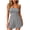 #0082-Gray, variant on Womens Strapless Tube Top Romper Ruched Waist Solid Black Short Jumpsuit