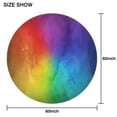thumbnail image 6 of Colorful Tie Dye Pattern Round Tablecloth 60"x60",Wrinkle Wipeable Table Cloth for Kitchen Dining Room Picnic Patio Party, 6 of 6