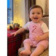 thumbnail image 6 of RUINIXCW Newborn Baby Boy Christmas Outfit Infant Boys Romper Overalls Xmas Clothes Striped Cute Embroidery Sleeveless Jumpsuit Shorts, 6 of 10