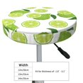 thumbnail image 2 of Cute Forest Green Limes Round Bar Stool Seat Covers, Elastic Round Chair Cover Stool Seat Slipcover Bar Stool Cushions Round Pad for 12-14 inch, 2 of 5