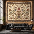 thumbnail image 6 of Ornate Floral Vase Tapestry Wall Hanging, 6 of 7