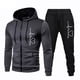 thumbnail image 2 of Nuevos conjuntos de chándal para hombre, gran oferta, sudadera con capucha y pantalones de jogging con cremallera de puntos redondos informales, ropa de calle cálida para otoño e invierno, 2 of 4