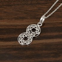 Personalized 8 Number Necklace 0.35 Ctw Natural Polki Diamond 925 Silver Pendant