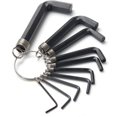 thumbnail image 3 of HUGFEGWE Hex Key Set, 10 in 1 Metric L Shape Hexagon Head Wrench with Ring for Repair Tool (Black) CJB91-22706, 3 of 9