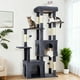 thumbnail image 3 of Yeshouse Árbol para gatos de 155 cm, varios niveles, ideal para gatos grandes y Maine Coon, con percha gigante, 2 compartimentos, postes rascadores de sisal y pelotas colgantes, 3 of 7