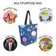 thumbnail image 7 of FORMRS Womens Canvas Tote Bag with Zipper Inner Pocket Shoulder Handbag, Light Pink Jellyfish, 7 of 7